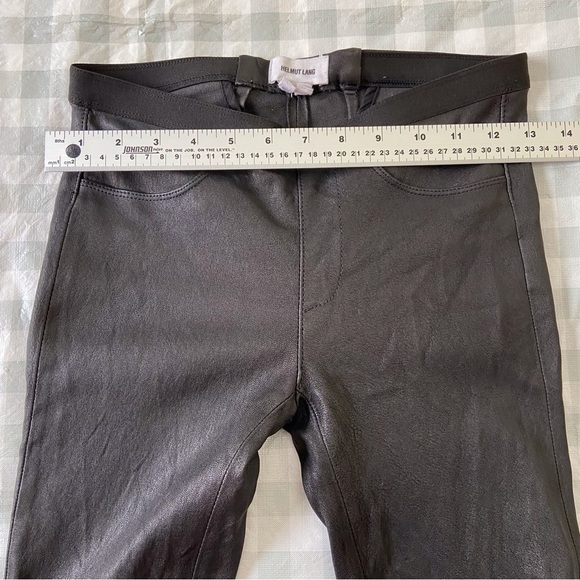 Helmut Lang Lamb leather leggings black stretchy size 0 luxury genuine leather - Picture 9 of 12